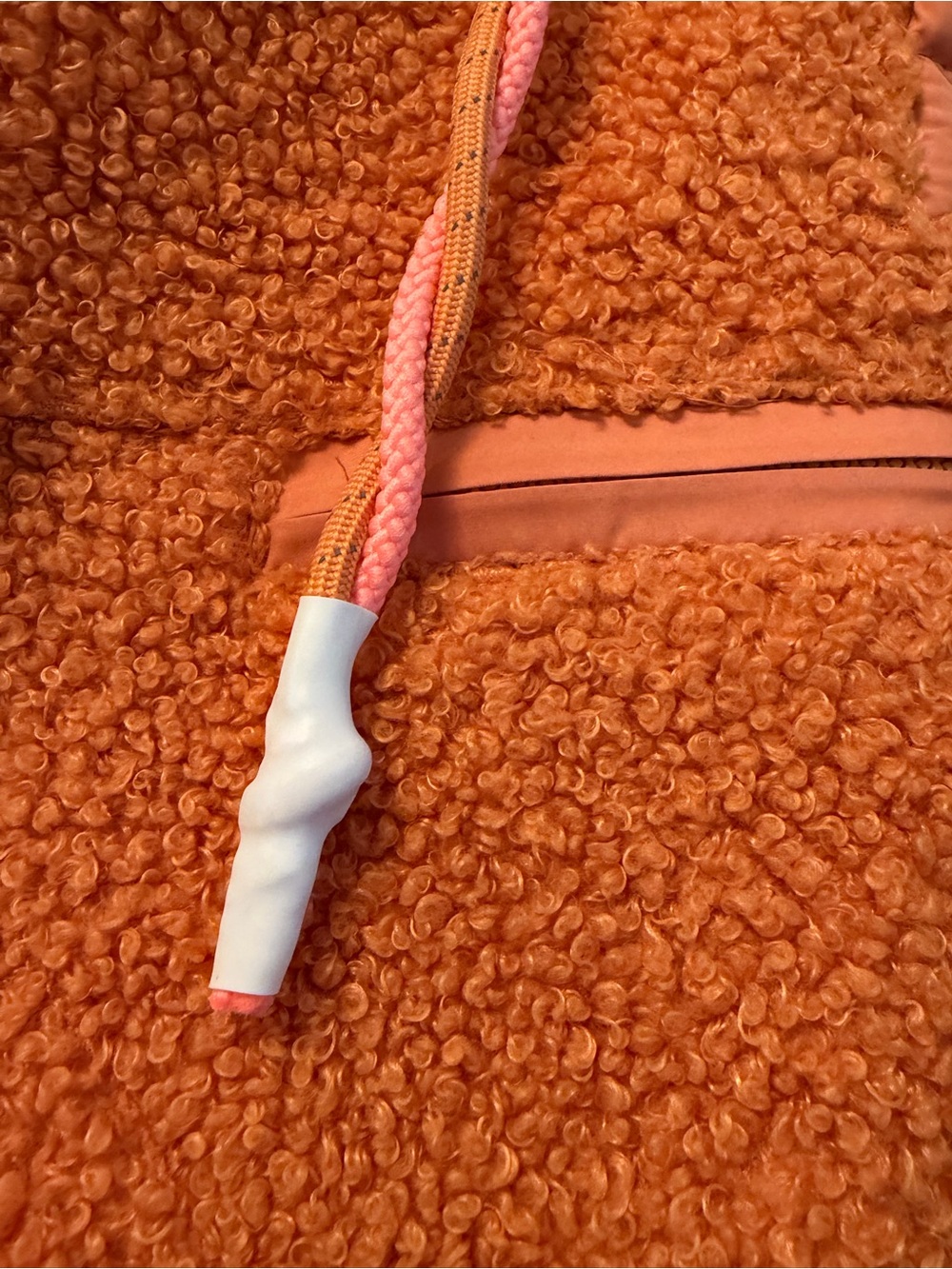 FP Movement by Free People Fuzzy Was She Fleece Pullover Jacket in Orange - Picture 4 of 9